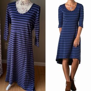 Horny Toad Keyboard Dress After Midnight Striped Dress NWT